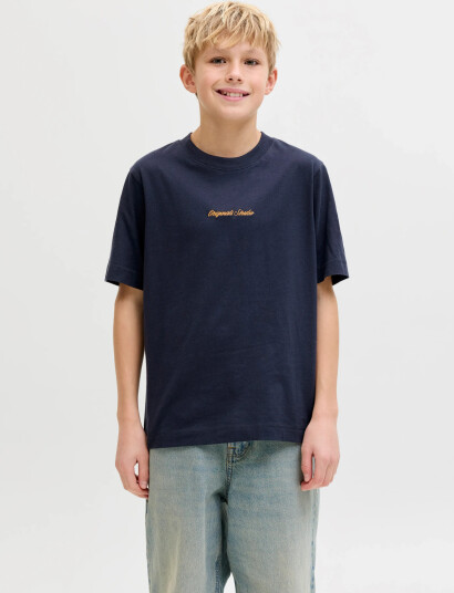 Jack & Jones Jornorrebro Emb Tee Ss Cn Noos Jnr Navy 128 Jack & Jones Jornorrebro Emb Tee Ss Cn Noos Jnr Navy 128