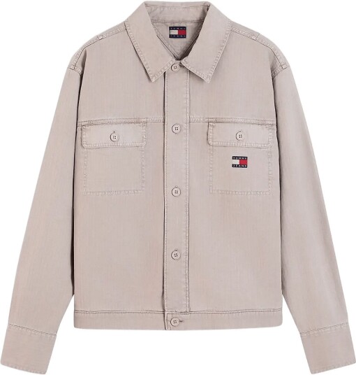 Tommy Jeans Tjm Essential Overshirt Beige XL Tommy Jeans Tjm Essential Overshirt Beige XL