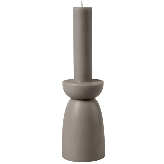 Cozy Living Cozy Candle Candleholder  White  S  18H Stearinlys L Dark Taupe