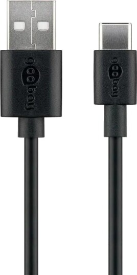 Pro USB A USB C kabel 2m svart PUSB2.0 AC BLK 2M Pro USB A USB C kabel 2m svart PUSB2.0 AC BLK 2M