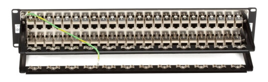 Black Box Feed-Through - Koblingspanel - Cat 6 - Stp - 2U - 19" - 48 Porter Black Box Feed-Through - Koblingspanel - Cat 6 - Stp - 2U - 19" - 48 Porter