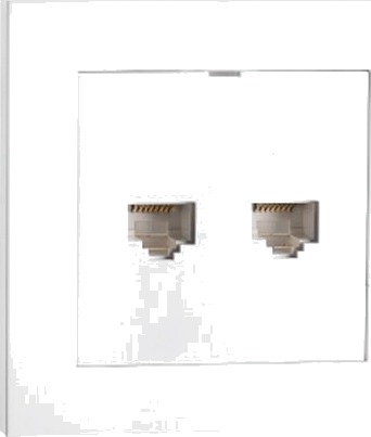 SG Innfelt 2XRJ45 CAT.6 Hvit