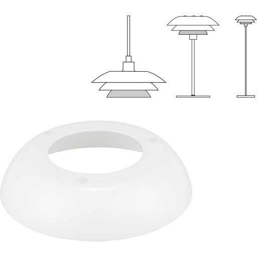 Dyberg Larsen reserveglass for DL31 lamper nederste skjerm universal