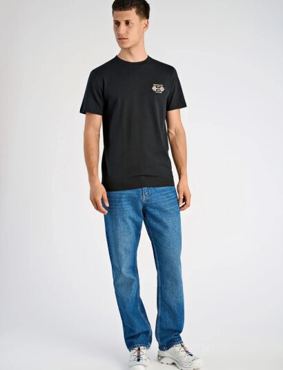 Lindbergh Embroidery Tee S/S Black XXL Lindbergh Embroidery Tee S/S Black XXL