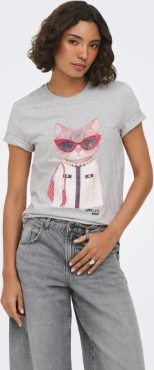ONLY Onlbaria Reg S/S Top Box Jrs Grey S