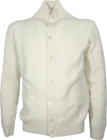 Cashmere Company Herre Strikkevarer Hvit 2XL,