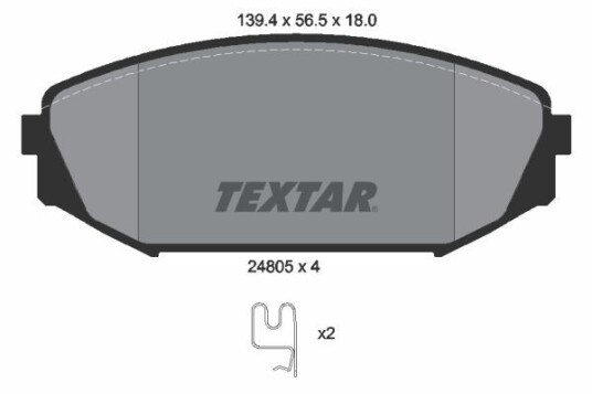 Bremseklosser TEXTAR 2480501 Bremseklosser TEXTAR 2480501