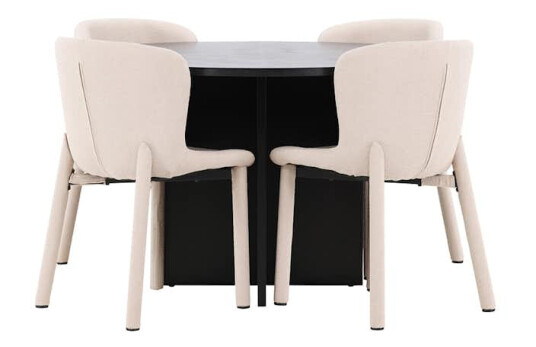 Spisegruppe Venture Home Strada Ø120 cm med 4st Astoria Spisestoler