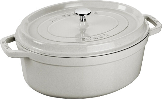 STAUB Staub La Cocotte oval gryte støpejern 6,7 L White truffle