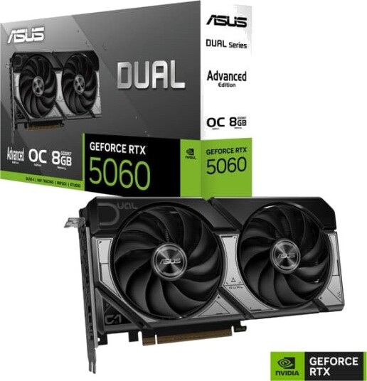Asus Dual GeForce RTX 5060 8 GB GDDR7 OC grafikkort
