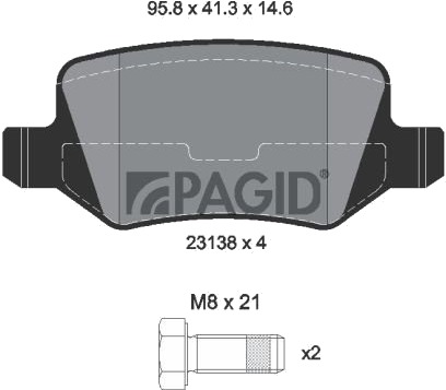 PAGID T1530N Bremseklosser PAGID T1530N Bremseklosser