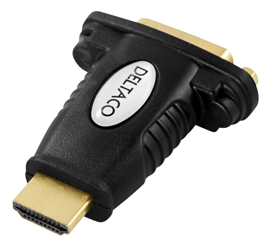 DELTACO HDMI - DVI-D adapter gold-plated connectors 1080p black DELTACO HDMI - DVI-D adapter gold-plated connectors 1080p black