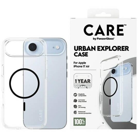 PanzerGlass Urban Explorer Transparent Deksel med MagSafe for iPhone 17