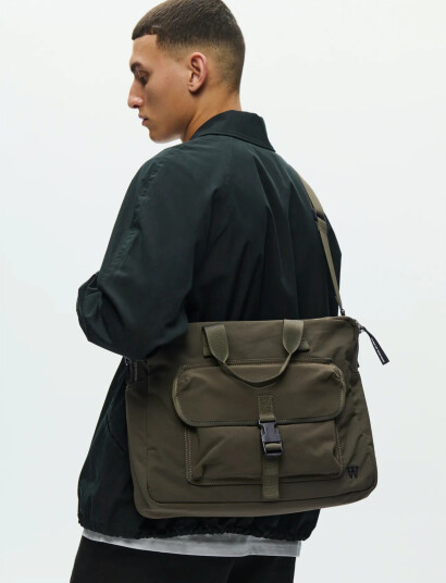 WOOD WOOD Wwwolfgang Briefcase 25346   Khaki green   ONE SIZE
