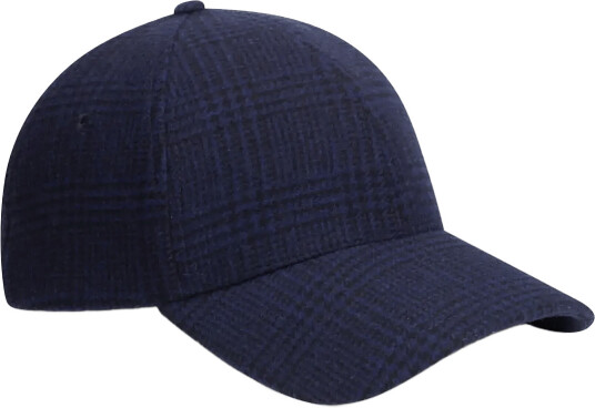 Tommy Hilfiger Th Check 6 Panel Melton Cap   Navy   ONE SIZE