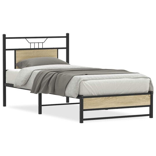  Sengeramme uten madrass sonoma eik 75x190 cm konstruert tre