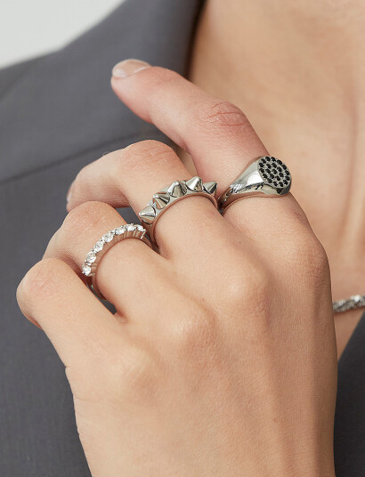 Edblad Peak Ring Single - Silver - XS/16.0MM