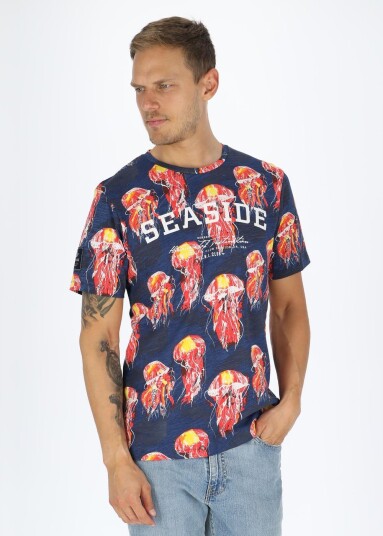 Ocean Tee Blue Electric Jellyfish 2xl  Strandklær
