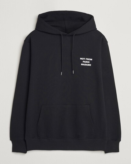 Drôle de Monsieur Slogan Hoodie Black Drôle de Monsieur Slogan Hoodie Black