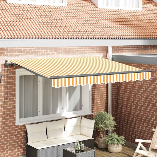 vidaXL Innvendbar Markise Gul 250 x 200 cm stoff
