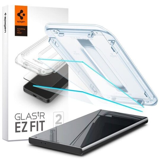 Spigen Glas.tR EZ Fit Skjermbeskytter for Samsung Galaxy S24 Ultra - 2 Pack Gjennomsiktig