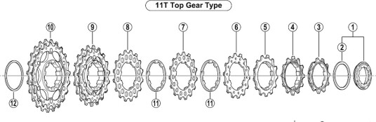 Shimano mellemskive 2,35 mm til kassette CS-7800