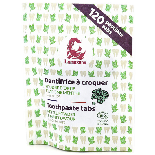 Lamazuna Tannkremtabletter Green Fresh Nettle Powder & Mint Flavor 120 stk.