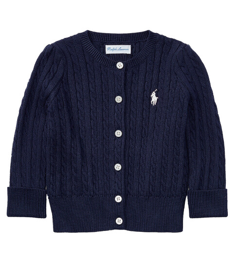 Ralph Lauren Baby Mini-Cable Cotton Cardigan Blue 53-60
