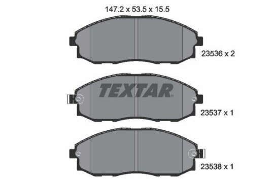 Bremseklosser TEXTAR 2353601 Bremseklosser TEXTAR 2353601