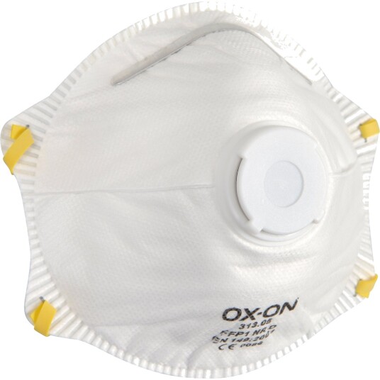 Ox On Støvmaske FFP1 NR D M/Ventil Comfort 10 Stk