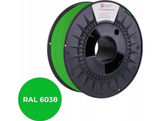 Filament 3D C-Tech Premium Line Petg Ral6038 1,75Mm 1Kg Luminousgreen
