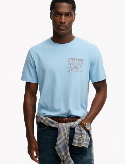 Superdry Outdoors Mountain Rlxd Tee   Blue   M