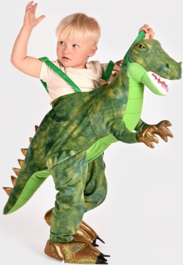 Den goda fen Jump-In Dinosaur Costume Green ONE SIZE