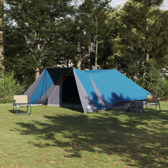 Tipi telt med tak med lagring Blå 660 x 456 x 200 cm taft