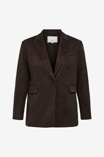 Only Carmakoma Dressjakke carYlva Life Faux Suede Svart