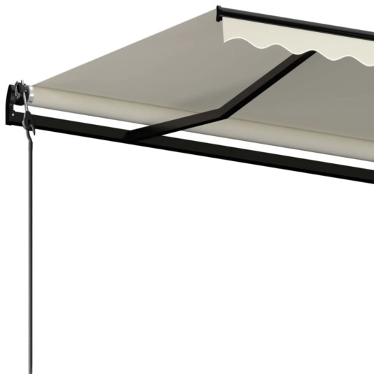 vidaXL Automatisk uttrekkbar markise 450x350 cm kremhvit