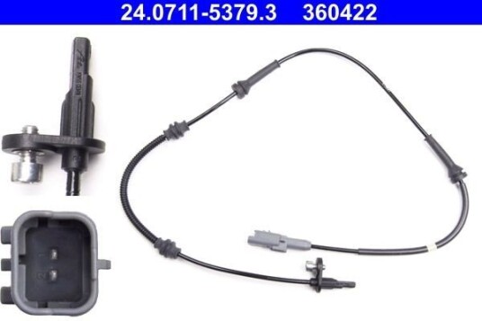 Sensor, ABS ATE 24.0711-5379.3