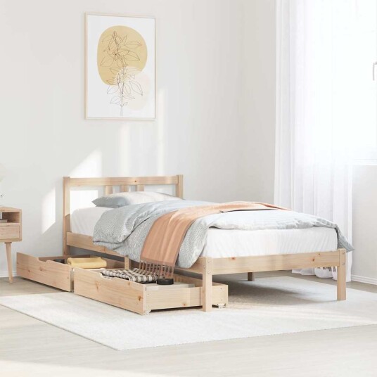 Sengeramme uten madrass 75x190 cm heltre furu 3301620 Sengeramme uten madrass 75x190 cm heltre furu 3301620