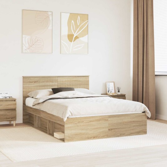  Sengestamme med hodegjerde Sonoma 140 x 190 cm Massiv furu