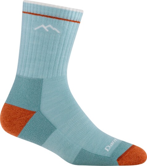 Darn Tough Women"s Hiker Micro Crew Midweight Hiking Sock Cushion Glacier 38 41 Darn Tough Women"s Hiker Micro Crew Midweight Hiking Sock Cushion Glacier 38 41