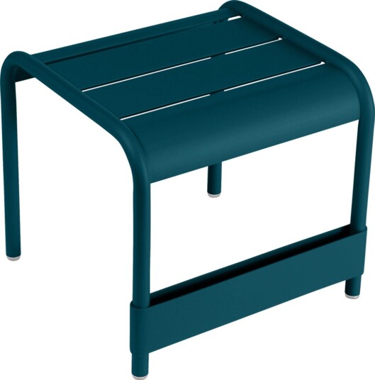 Fermob   Luxembourg Small Low Table/footrest Acapulco Blue   Utendørs Småbord Og Sidebord