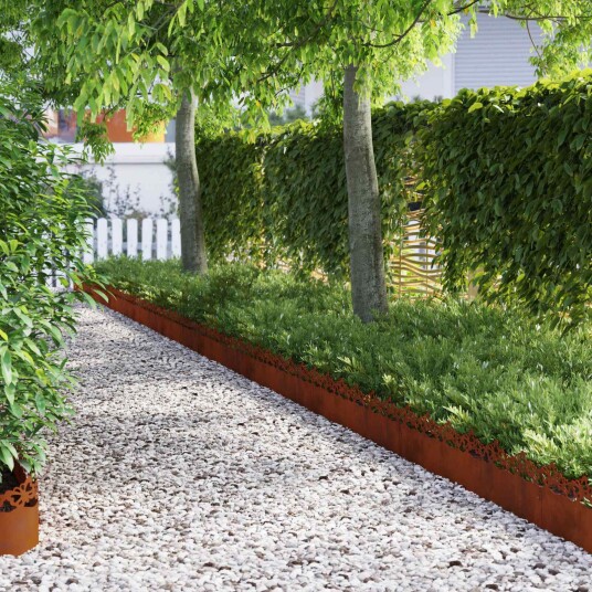 vidaXL Plenkanter 30 pcs Rusten 103 x 0,05 x 22 cm Cortenstål