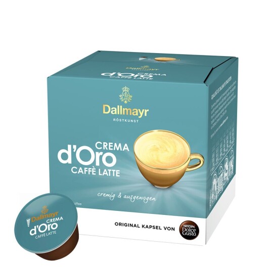 Dolce Gusto Nescafé Dallmayr Caffé Latte Crema D'Oro til Dolce Gusto. 16 kapsler