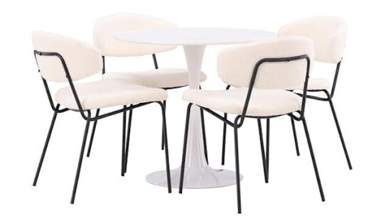 Spisegruppe Venture Home Danburi med 4 Chico Stoler