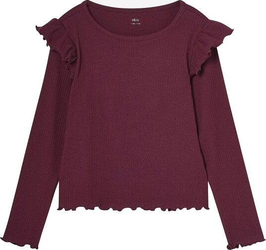 Ellos Collection Ribbet topp Rød