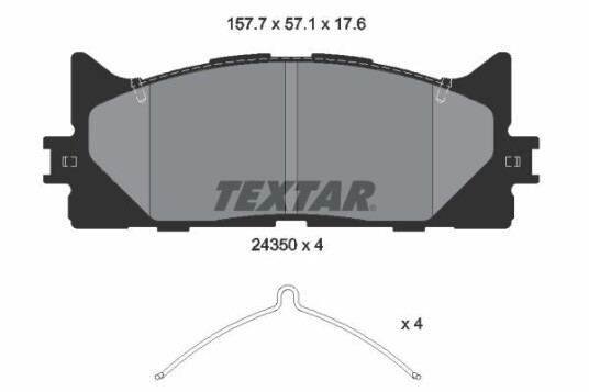 Bremseklosser TEXTAR 2435001