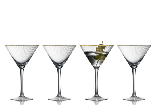 Lyngby Glas Martiniglas Palermo Gold 4 Stk. Nude 25 CL Lyngby Glas Martiniglas Palermo Gold 4 Stk. Nude 25 CL