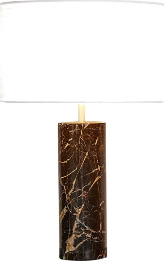 Sif Bordlampe Brun Marmor Høyde 50 Cm / Hvit Sif Bordlampe Brun Marmor Høyde 50 Cm / Hvit