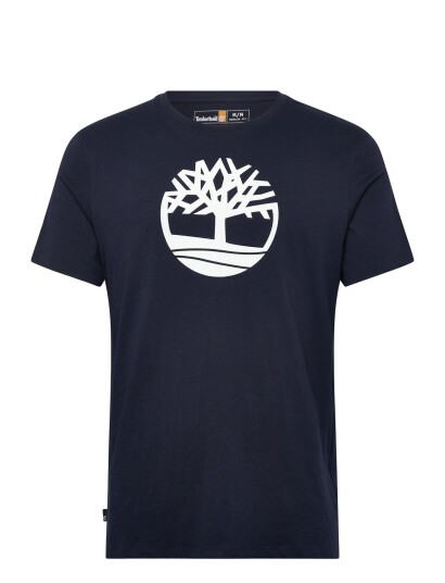 Timberland Kennebec River Tree Logo Short Sleeve Tee Dark Sapphirewhite   Navy   S