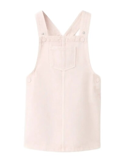 Mango Short Denim Pinafore Pink 3 4